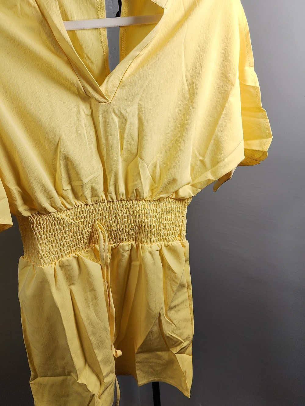 Sunny Yellow Smocked Waist Dress